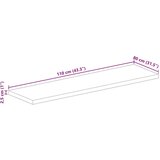 vidaXL Stolna ploča 110x80x2 5 cm pravokutna od masivnog drva bagrema | shoptok.hr