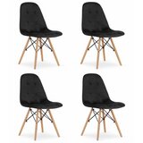 Brandless DUMO Stol - Black Velvet x 4, (22030570) Cene