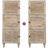 vidaXL Highboard s policom Bijelo 40 x 33 x 110 cm masivno drvo manga | shoptok.hr