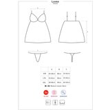 Obsessive Luvae - spavaćica s cvjetnim kamenčićima i tangama (crna) | shoptok.hr