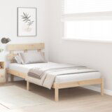 vidaXL posteljni okvir s hrbtno stranjo 90x200 cm trden bor | Shoptok.si