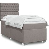  The Living Store Box spring postelja z vzmetnico taupe 100x200 cm blago - Box Spring Postelja, (21496991) Cene