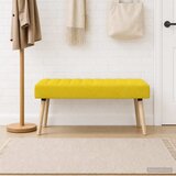  Klupa s utorima Svijetlo žuta 110 x 40 x 46 cm Tkanina | Eponuda.ba