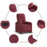  Naslonjač na podizanje od tkanine crvena boja vina | shoptok.hr