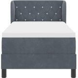  s opruga kutije Tamno siva 80 x 200 cm Baršun | shoptok.hr