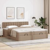 vidaXL okvir kreveta s madracima cappuccina 180x200cm umjetna koža | shoptok.hr