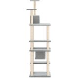  Penjalica za mačke sa stupovima za grebanje svjetlosiva 176 cm | shoptok.hr