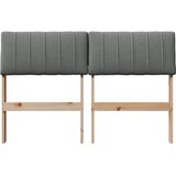  Tapecirani uzglavlje Tamno siva 120 cm Čvrsto borovo drvo | shoptok.hr