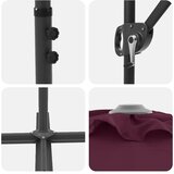  Suncobran Bordeaux Crvena 372 x 198 x 243 cm | shoptok.hr