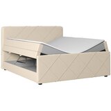MID.YOU POSTELJA BOXSPRING 180 cm x 200 cm , kovina, umetna masa, tekstil, leseni material bela | Shoptok.si