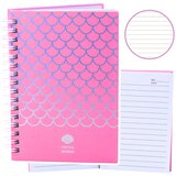  Holographic Scales Lined Notebook Pink A6 80 Sheets | shoptok.hr