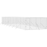 Vanjski kavez za pse srebrni 4 x 16 x 2 m od pocinčanog čelika | shoptok.hr