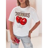 DStreet T-shirt damskie oversize z wiśniami BLINKPOP biały | shoptok.hr