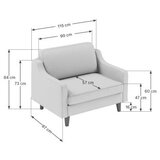 Atelier Del Sofa 1-Seat sofa - fotelja robin loveseat night blue walnut | ePonuda.com