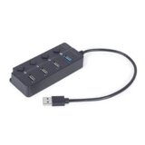 Gembird USB razdelilnik s stikalom 4-vrata UHB-U3P1U2P3P-01, (20455899) Cene