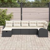  Set sofe 7 kom. Crna i Krema poliratan 289 x 124 x 85 cm | shoptok.hr