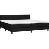  Krevet box spring s madracem LED crni 200x200 cm od tkanine | shoptok.hr