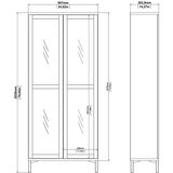 Tvilum Bela/v naravni barvi vitrina v hrastovem dekorju 89x203x36 cm Roomers – | Shoptok.si
