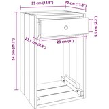  Nočna omarica Rjava 63 x 30 x 79 cm Masivni mahagonijev les, (5000137005) | Shoptok.si