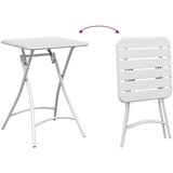 Bistro Stol Bijelo 55 x 55 x 72,5 cm Čelik s prahom | shoptok.hr