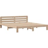 vidaXL Knjižna postelja brez vzmetnice 180x200 cm trdna borovina | Shoptok.si