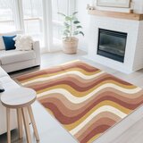 Mila Home Oker rumen/prašno rožnat pralen tekač 80x200 cm Creamy Strawberry Swirl – | Shoptok.si