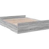  Okvir za krevet s ladicama boja hrasta 140x200 cm drveni Siva 140 x 200 cm | Shoptok.si