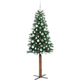 vidaXL Mršavo božićno drvce Zelena 180 cm PVC i čvrsto drvo bora | shoptok.hr