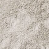  Faux Rabbit Fur Rug Olite Bež Ø 100 cm Poliester | shoptok.hr