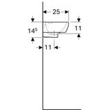 Geberit LAVABO ZIDNI SELNOVA COMPACT 450X250 sa površ. za odlaganje LEVO GEBERIT 500.318.01.5 | ePonuda.com