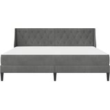  Okvir kreveta s madracem Tamno siva 200 x 200 cm Baršun | shoptok.hr