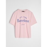 Sinsay Pamučna majica s natpisom Barcelona | shoptok.hr