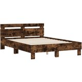  Okvir za krevet s uzglavljem i LED boja hrasta 120x200 cm | Eponuda.com