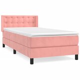 The Living Store Box spring postelja z vzmetnico roza 90x190 cm žamet - Box Spring Postelja, (21493027) | Shoptok.si