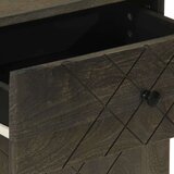 vidaXL Nočna omarica črna 50x33x60 cm trden mangov les | Shoptok.si