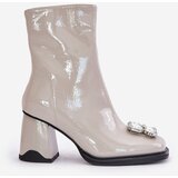 S. BARSKI Lacquered Women's Heeled Boots With Decoration | shoptok.hr