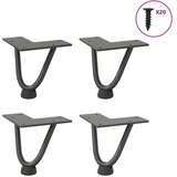 vidaXL Noge za klubsko mizico 4 kosi antracitne 10 cm masivno jeklo | Shoptok.si