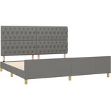 Okvir za krevet s uzglavljem tamnosivi 200 x 200 cm od tkanine | Eponuda.ba