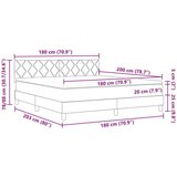 vidaXL Postelja s Škatlo z Nadvleko Temno Rjava 180x200 cm Tkanina, (22082785) | Shoptok.si