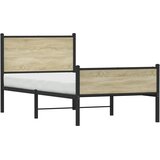  Metalni okvir kreveta bez madraca boja hrasta sonome 107x203 cm | shoptok.hr
