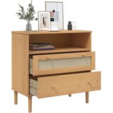  Komoda SENJA smeđa izgled ratana 80x40x80cm masivna borovina | shoptok.hr
