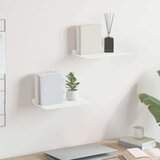  Polica na zidu s policom Zidne 2 pcs Bijelo 30 x 18 x 2 5 cm - Bijelo 30 x 18 cm 2 | shoptok.hr