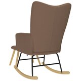  Stolica za ljuljanje od tkanine s tabureom smeđa | shoptok.hr