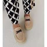 Gemre Beige suede loafers with a buckle on a thick sole Lyle | shoptok.hr