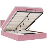  Otomanski krevet s madracem&amp LED ružičasti 140x190 cm baršunasti | shoptok.hr
