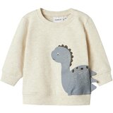 name it Majica 'NBMNIXEN' ecru / čokolada / bazaltno siva | Shoptok.si