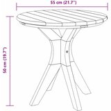  Bocni stol Smeđa 55 x 55 x 51 cm Čvrsto teak drvo | Eponuda.com