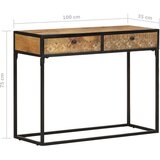  Konzolna mizica 100x35x75 cm trden mangov les | Shoptok.si