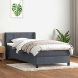 vidaXL Box spring krevet s madracem tamnosivi 90x220 cm baršunasti | shoptok.hr