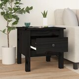  Bočni stolići 2 kom crni 40 x 40 x 39 cm od masivne borovine | shoptok.hr